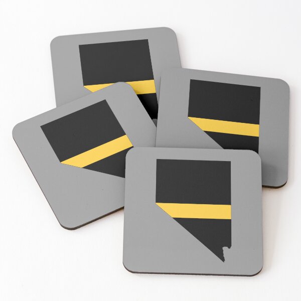 Item preview, Nevada state outline 911 Dispatcher Emergency Telecommunicator Thin Gold Line flag designed and sold by GulfCoastDesign.