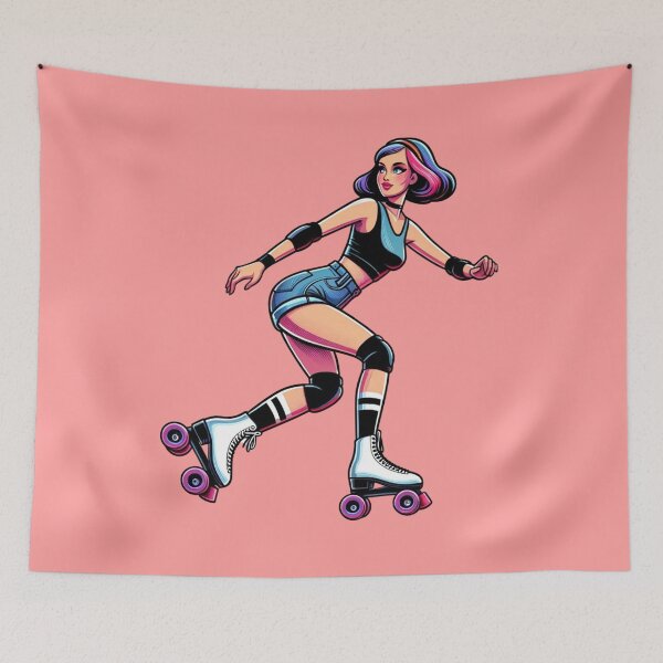 Item preview, Woman Rollerskating designed and sold by PinUpPizzazz.