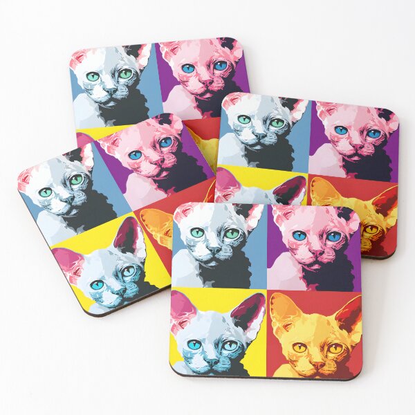Item preview, Devon rex cat portraits drawing. animal colorful. Animal throw pillow.  designed and sold by formform.