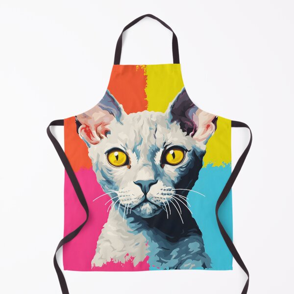 Item preview, Devon rex cat portraits drawing. animal colorful. Animal throw pillow. designed and sold by formform.