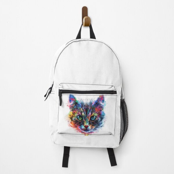 Item preview, Abstract cat head in bright color painting designed and sold by Blessinger77.