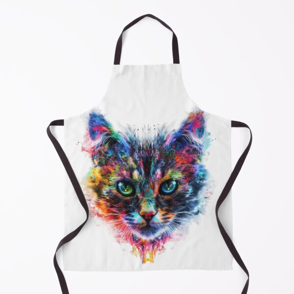 Item preview, Abstract cat head in bright color painting designed and sold by Blessinger77.