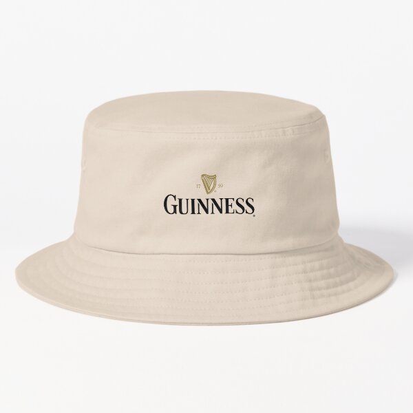 Guinness Short Brim Fedora Bucket Hat Black and White Plaid Beer