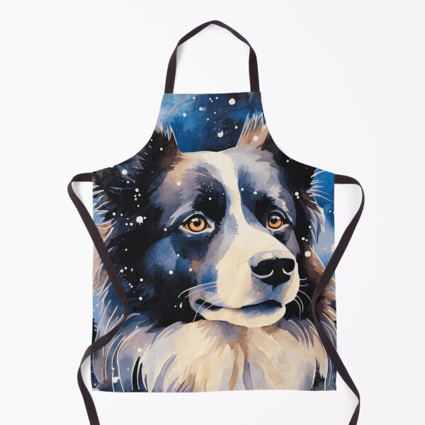 Item preview, Watercolor Border Collie Snowy Night designed and sold by TheAnimalZ00.