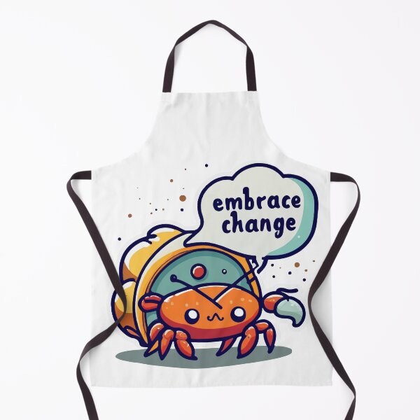 Item preview, Embrace Change - Quirky Hermit Crab Cartoon designed and sold by NiftyWrx.