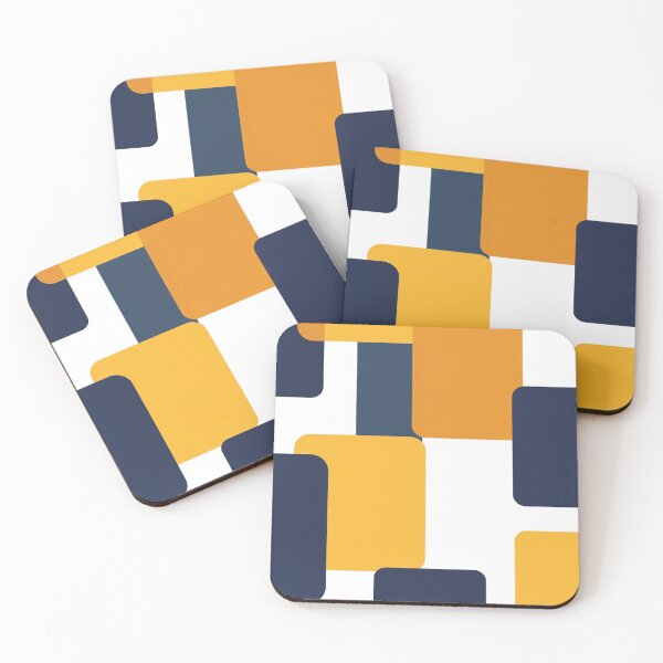 Item preview, Retro square Yellow and navy background designed and sold by flamendes.