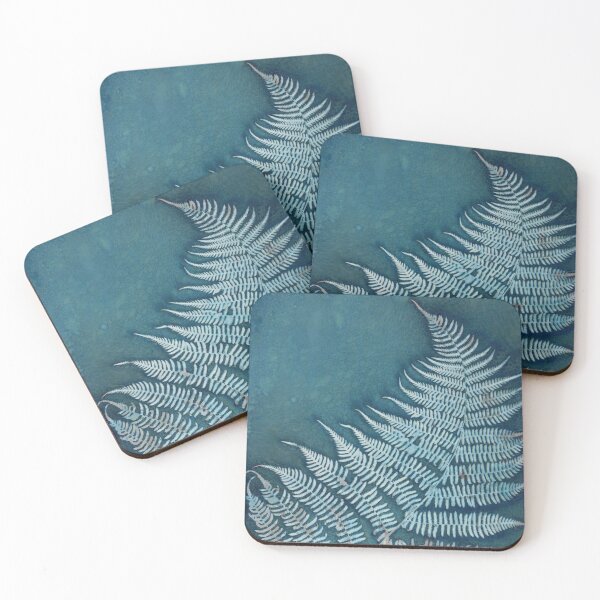 Item preview, Teal Wet Cyanotype Fern designed and sold by leafandberryart.