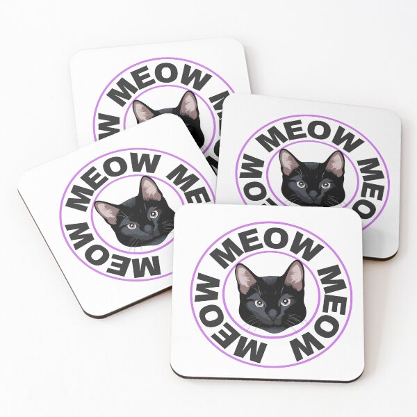 Item preview, Meow Meow Black Cat Sticker  designed and sold by crazymessygirl.