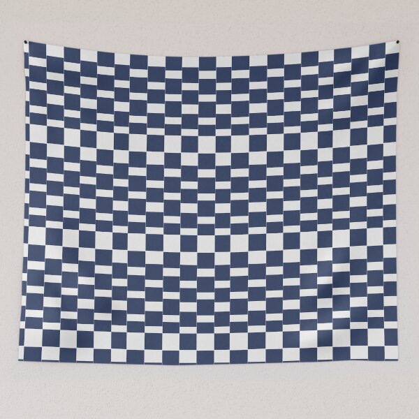Item preview, Navy Blue White Checkerboard designed and sold by junkydotcom.