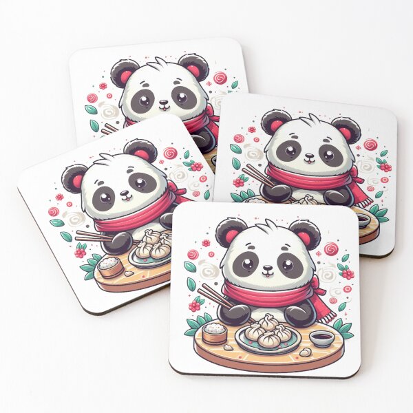 Item preview, Lindo panda disfrutando de bolas de masa designed and sold by panda-888.