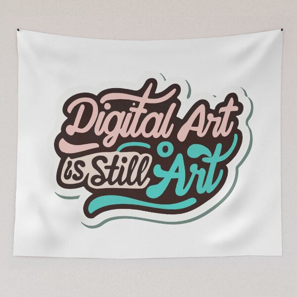 Item preview, Digital Art is Still Art Modern Sticker designed and sold by NiftyWrx.