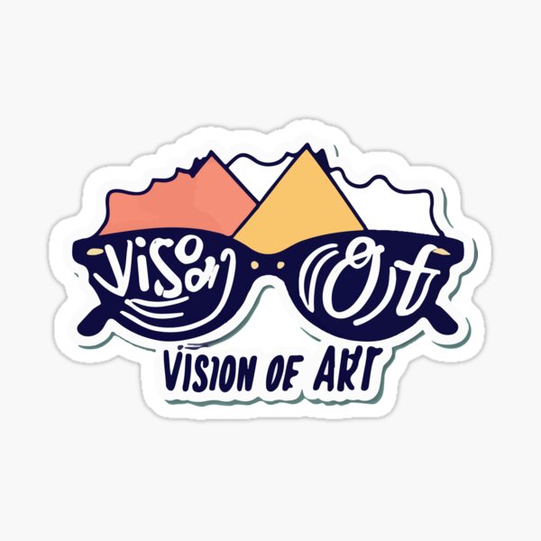 Item preview, Vision of Art - Painter's Reflection Glasses Sticker designed and sold by NiftyWrx.