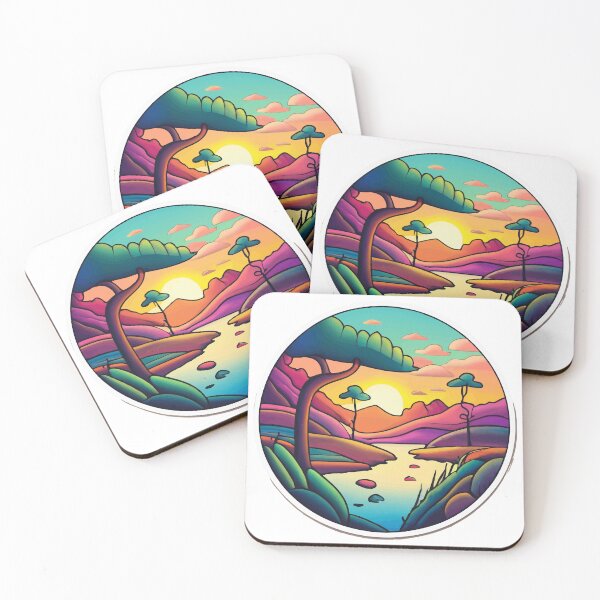 Item preview, Impressionist Sunset Landscape Painting designed and sold by NiftyWrx.