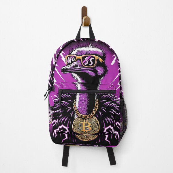 Item preview, $NOSS "Crypto Cool: Ostrich in Shades with BTC Necklace" designed and sold by zzz888.