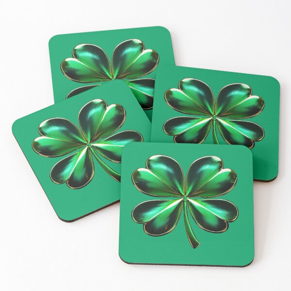 Item preview, Saint Patrick’s Day Irish Shamrock - Shiny Metallic Green LOOK for St Paddy’s Day designed and sold by Amanda Lucas.