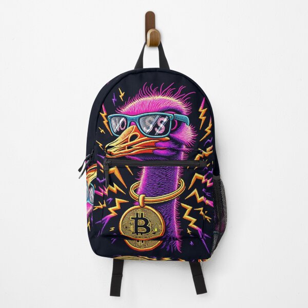 Item preview, $NOSS "Dazzling Entrance: Ostrich in Shades with BTC Necklace" designed and sold by zzz888.