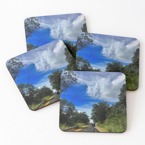 Item preview, Cyclist Climbing up a Scenic Road designed and sold by randoridesbikes.