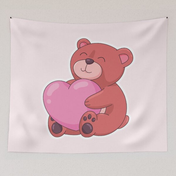 Item preview, Pink teddy bear with heart designed and sold by ccristinaaorzz.