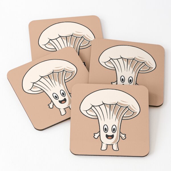 Item preview, Cute happy oyster mushroom design cartoon illustration designed and sold by cubbone.
