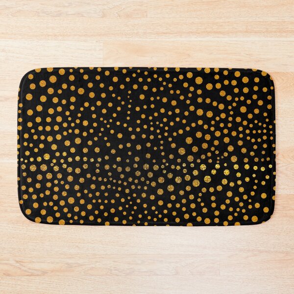 Item preview, polka dots,gold on black designed and sold by cutecrazytshirt.