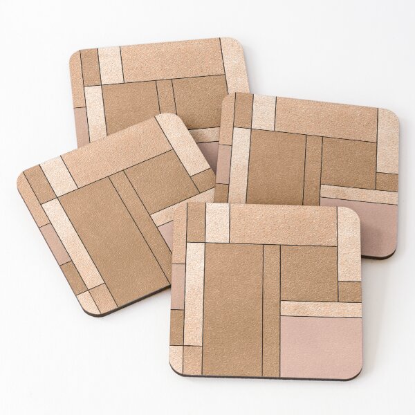 Item preview, Beige Brown Harmony Abstract Composition designed and sold by hurmerinta.