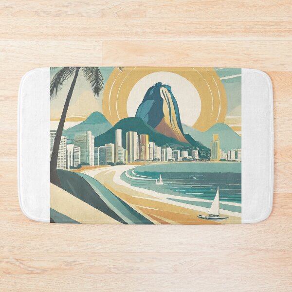 Item preview, intage Rio de Janeiro – Minimalist retro travel poster for globetrotters designed and sold by pod24.