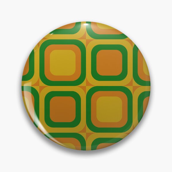 Item preview, retro green 1970s style pattern designed and sold by pauloneill-art.