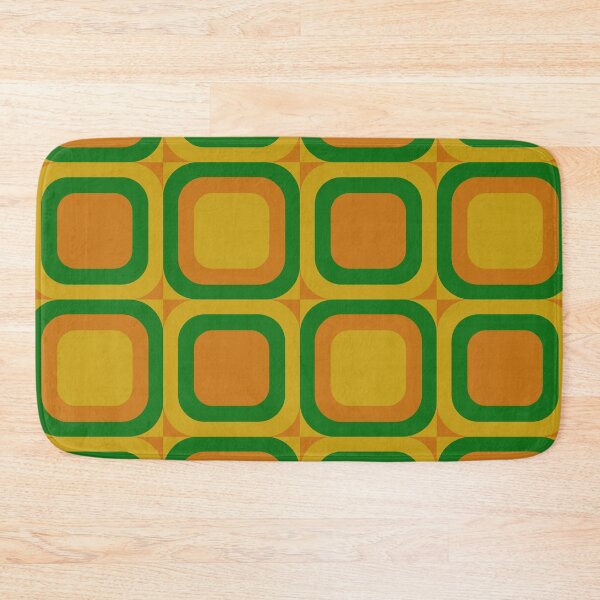 Item preview, retro green 1970s style pattern designed and sold by pauloneill-art.