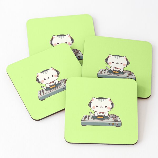 Item preview, DJ Cat Playing Music designed and sold by SOMI SOMI.