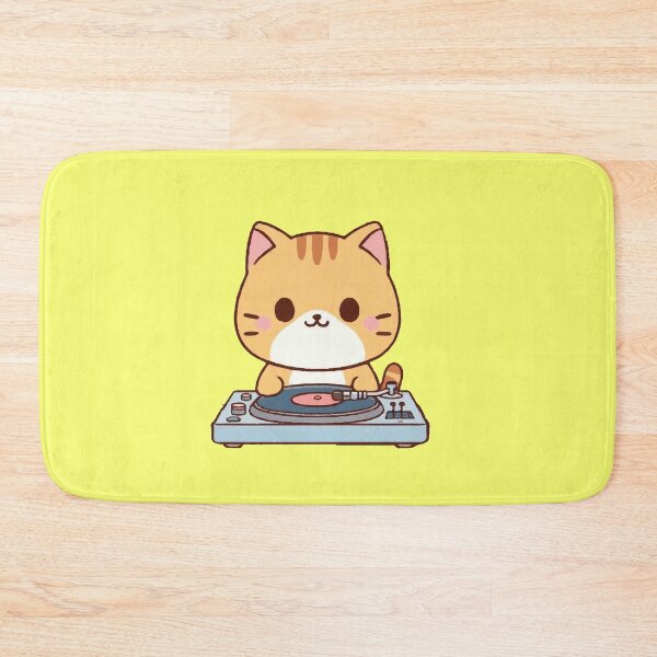 Item preview, CUTE DJ CAT MEOW designed and sold by SOMI SOMI.