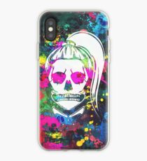 Born This Way Neon Paint Skull iPhone Case