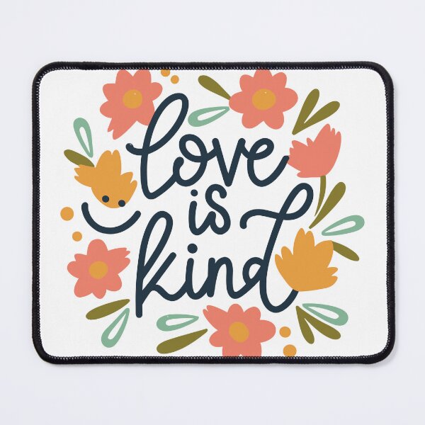 Item preview, Minimalist Floral Love: Love is Kind Typography Illustration designed and sold by HahaHandlesHub.