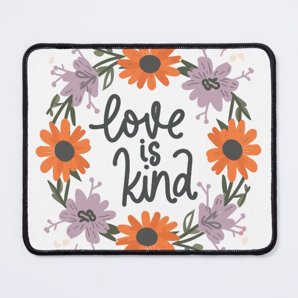 Item preview, Tranquil Blooms: Love is Kind Minimalist Illustration Typography in Muted Tones designed and sold by HahaHandlesHub.