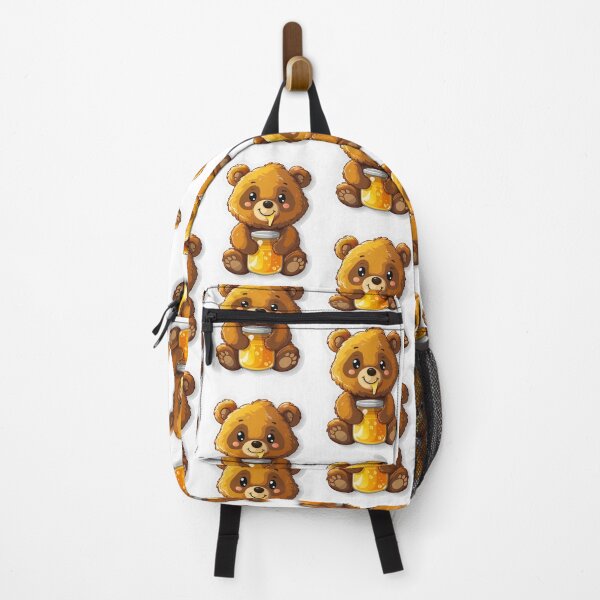 Item preview, Baby cute little animated bear eating honey designed and sold by Orese12.