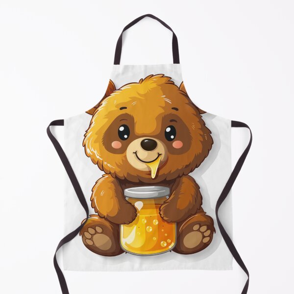 Item preview, Baby cute little animated bear eating honey designed and sold by Orese12.