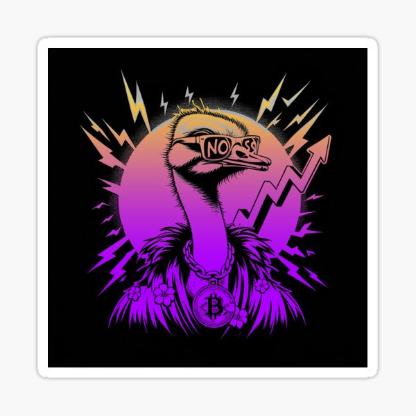 Item preview, $NOSS "Crypto Surge Chic: Ostrich with BTC Necklace" designed and sold by zzz888.