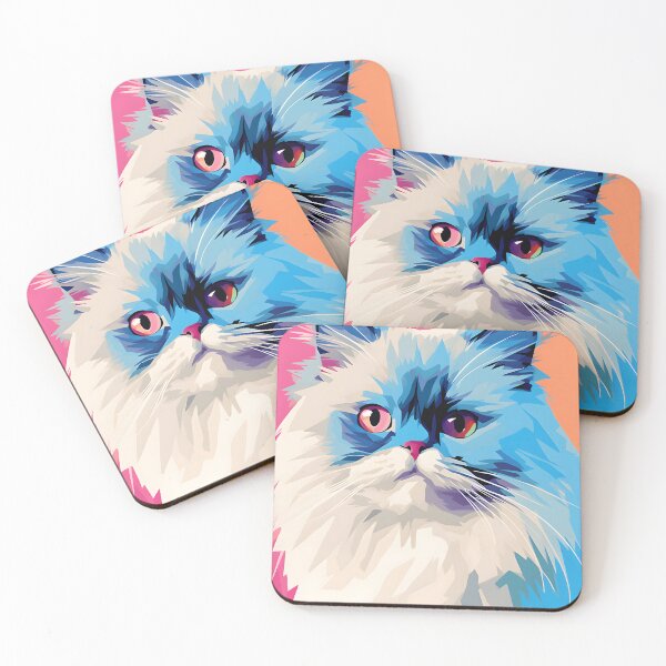 Item preview, himalayan cat portrait. animal colorful. Animal throw pillow. designed and sold by formform.