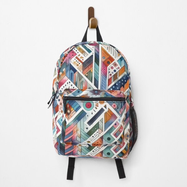 Item preview, Colorful geometric floral pattern designed and sold by Dominika Farkašová.