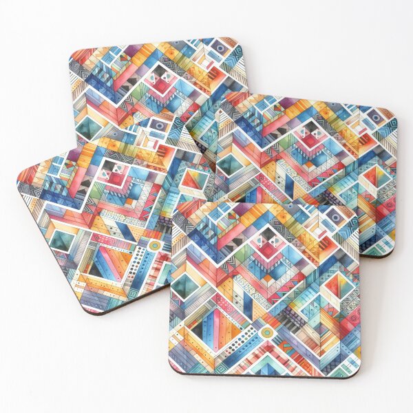 Item preview, floral geometric pattern designed and sold by Dominika Farkašová.