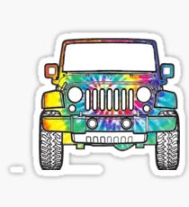 Tie Dye Jeep 2 Sticker