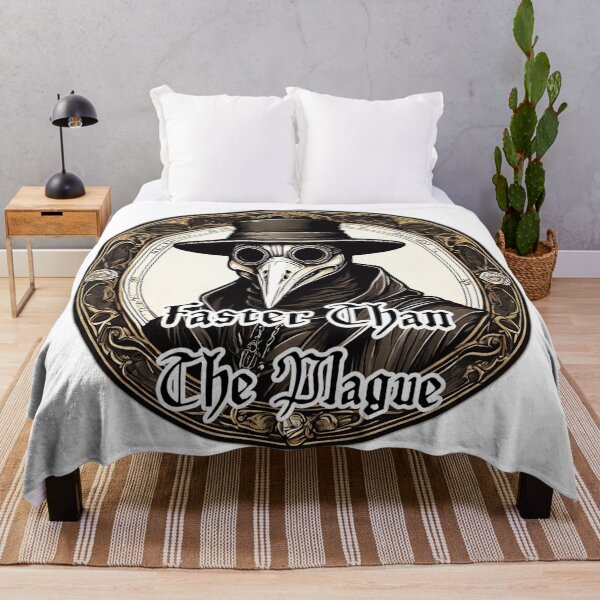 Item preview, Faster Than The Plague - Medieval Funny Design designed and sold by Ridiculam Toga.