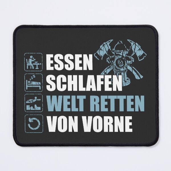 Item preview, "Super Feuerwehrmann / Feuerwehrfrau". Essen, schlafen, Welt retten, von Vorne. designed and sold by silentcolors.