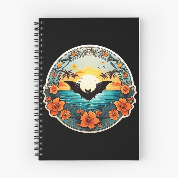 Item preview, Beach Lover Bat at Sunset with Orchids designed and sold by NautiChic.