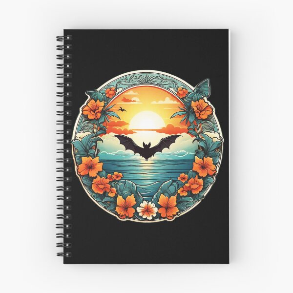 Item preview, Spooky Bat at Sunset with Ocean Waves designed and sold by NautiChic.