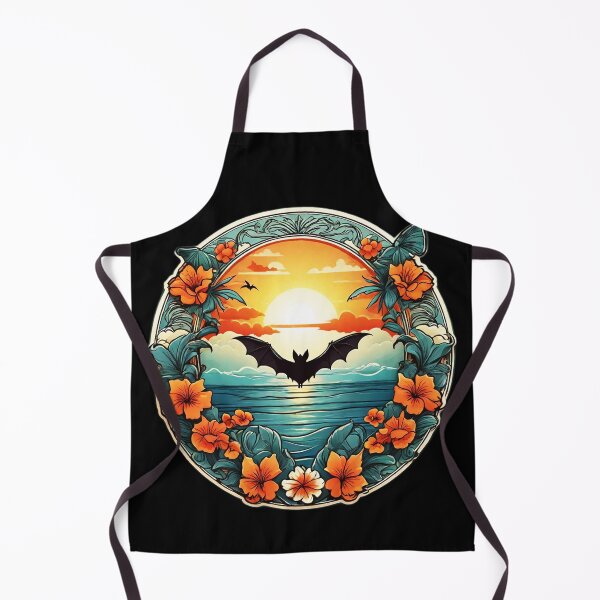 Item preview, Spooky Bat at Sunset with Ocean Waves designed and sold by NautiChic.