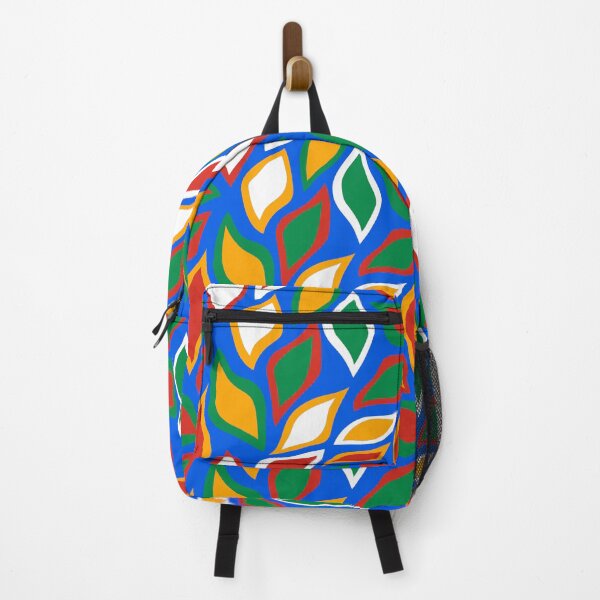 Item preview, Blue Red Green Yellow White Leaf Petal Plant Nature-Inspired Lively Pattern designed and sold by PenguinForests.