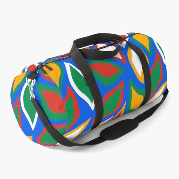 Item preview, Blue Red Green Yellow White Leaf Petal Plant Nature-Inspired Lively Pattern designed and sold by PenguinForests.