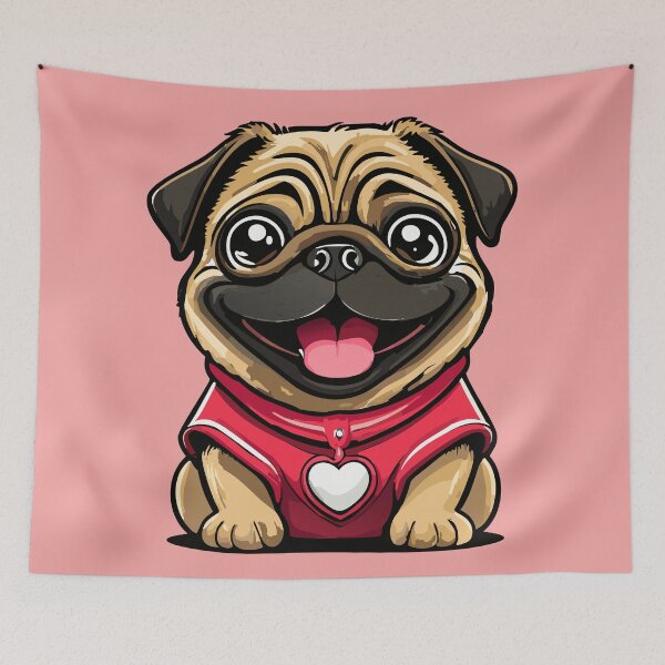 Item preview, Cool pug character Happy pet concept designed and sold by Firas Aljazzar.