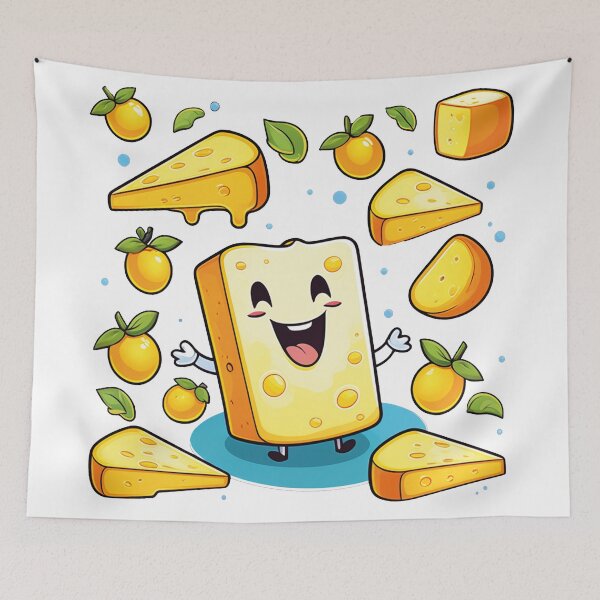 Item preview, Happy cheese dances with his friends! designed and sold by Ink-Kreativ.