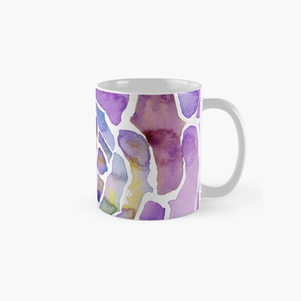 Purple Watercolor Succulent Classic Mug